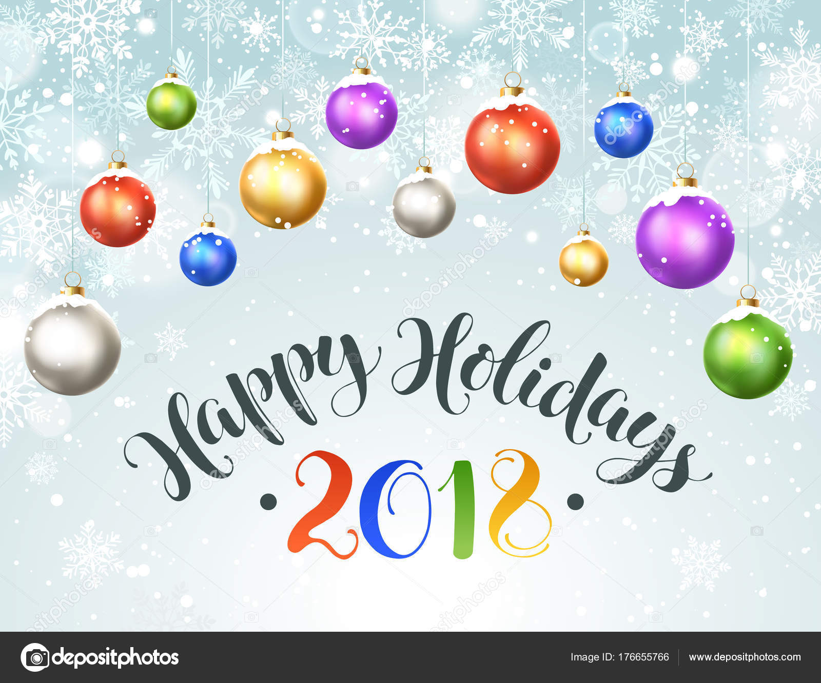 Happy Holidays Greeting Card — Stock Vector © Ollymolly With Regard To Happy Holidays Card Template