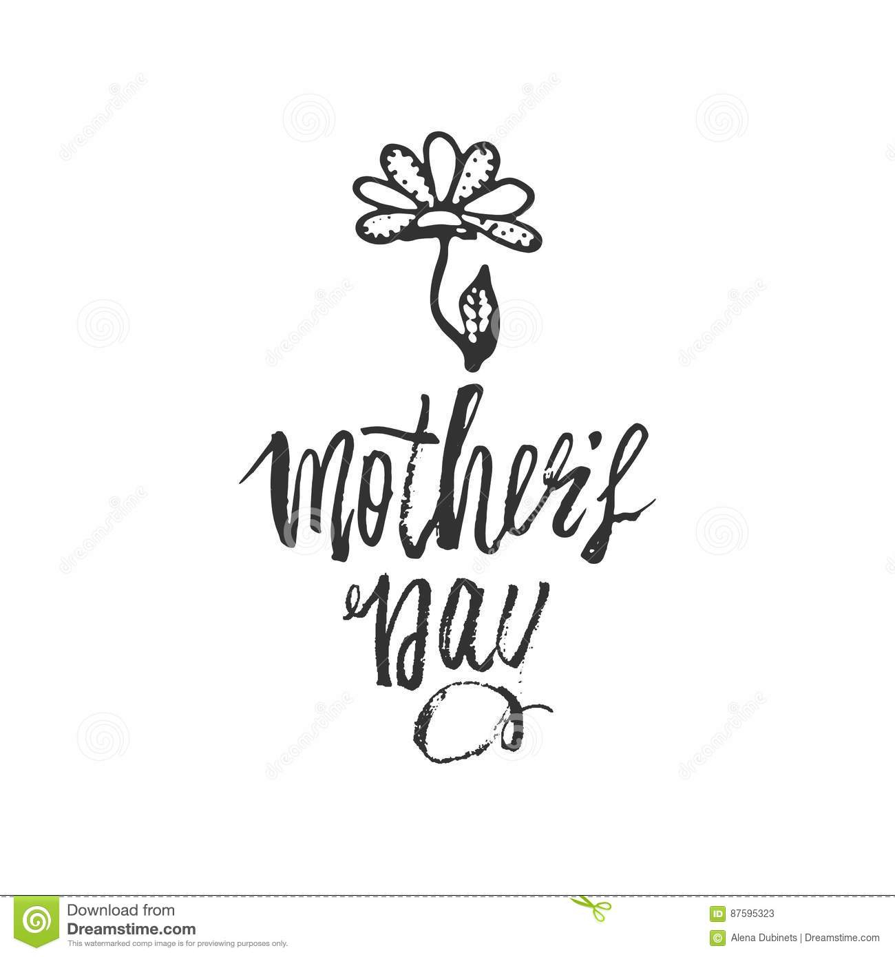 Happy Mother S Day Design Background. Lettering Design With Regard To Mother's Day Letter Template