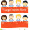 Happy Nurses Week Isolated Stock Vector. Illustration Of Throughout Nurses Week Flyer Templates