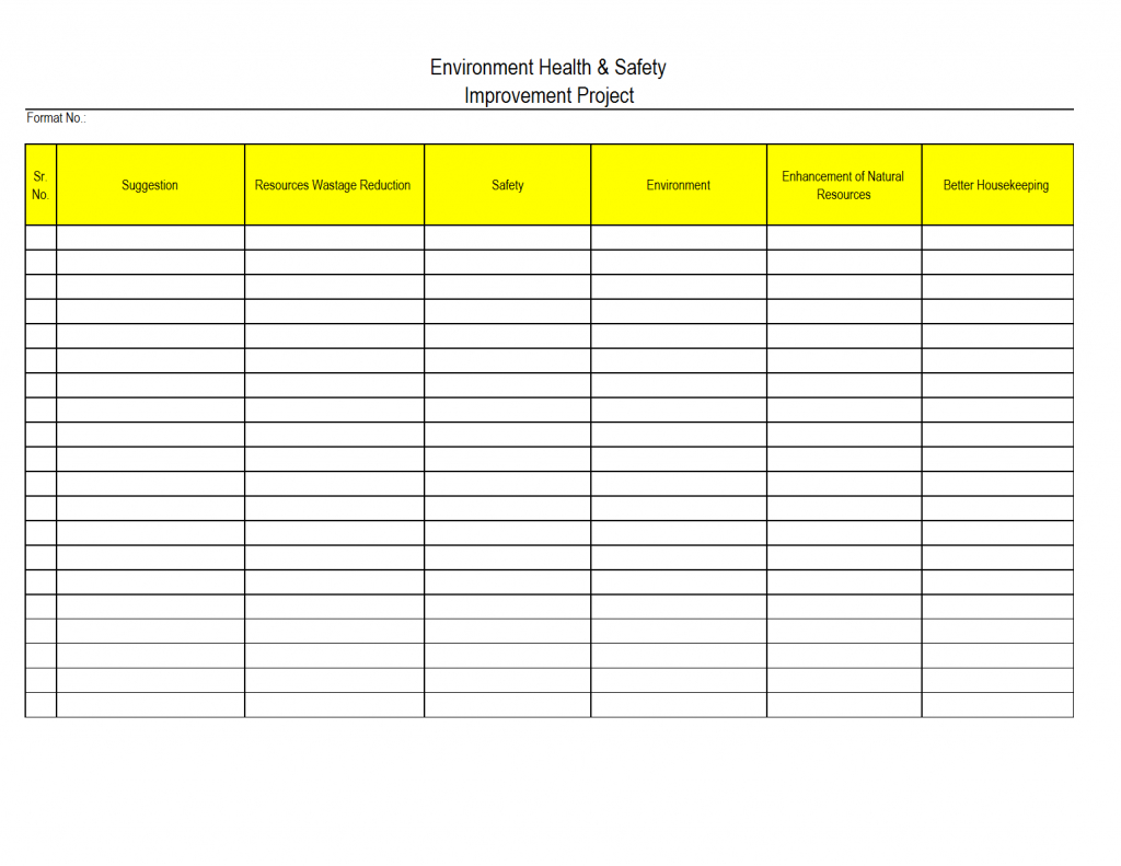 Health And Ty Excel Spreadsheet Dashboard Template In Monthly Health And Safety Report Template