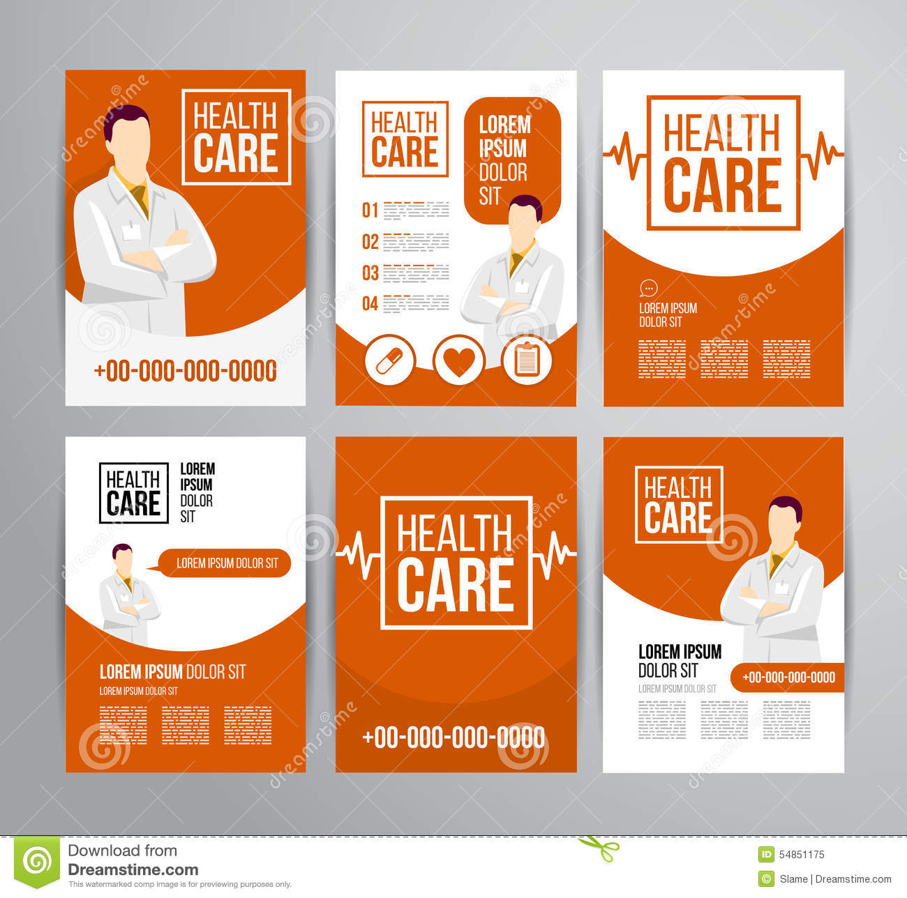 Healthcare Brochure Stock Vector. Illustration Of Regarding Healthcare Brochure Templates Free Download