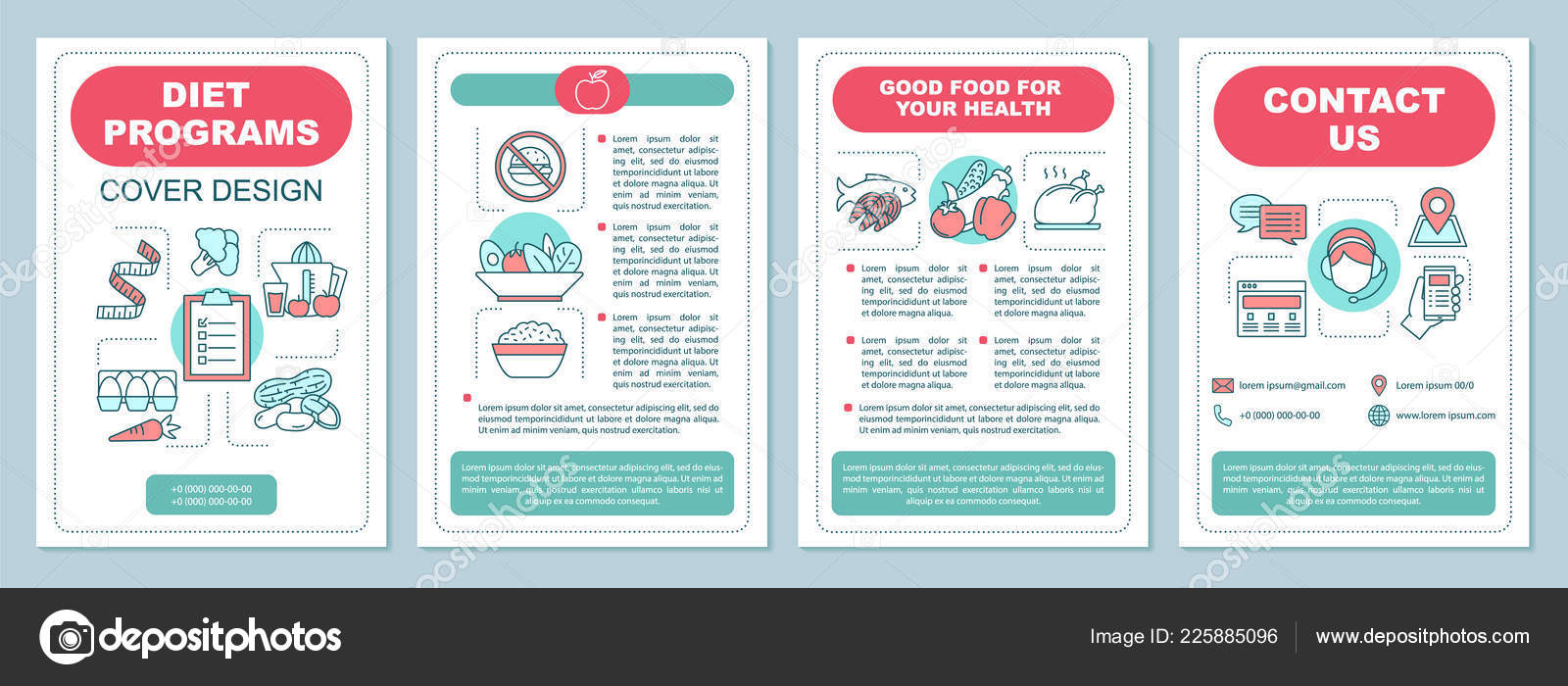 Healthy Nutrition Brochure Template Layout Dieting Program Pertaining To Nutrition Brochure Template