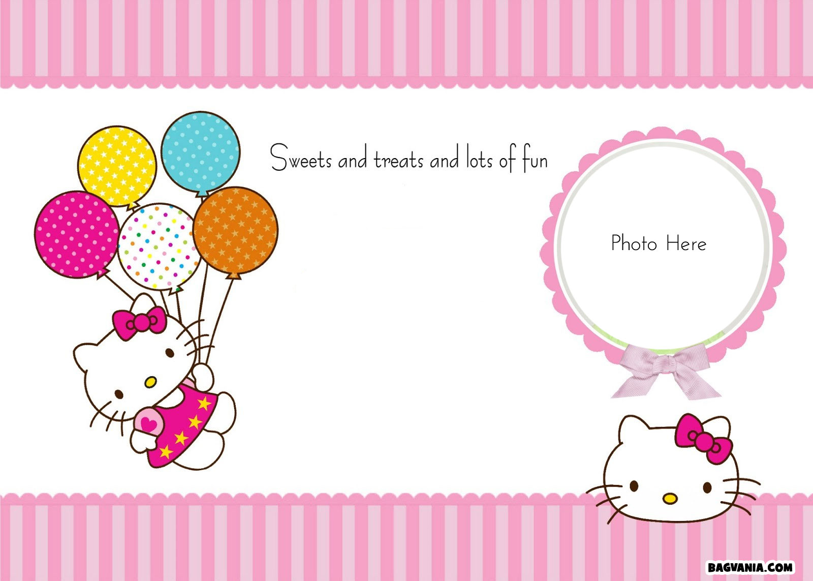 Hello Kitty Birthday Party Ideas - Invitations, Dress Pertaining To Hello Kitty Birthday Banner Template Free