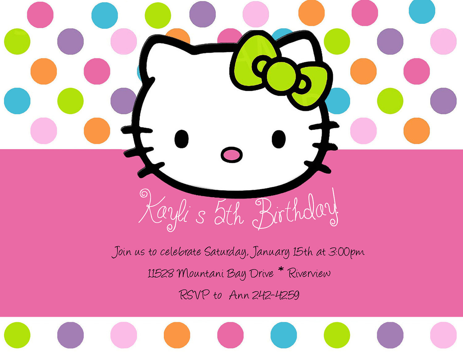 Hello Kitty Party Clipart For Hello Kitty Banner Template