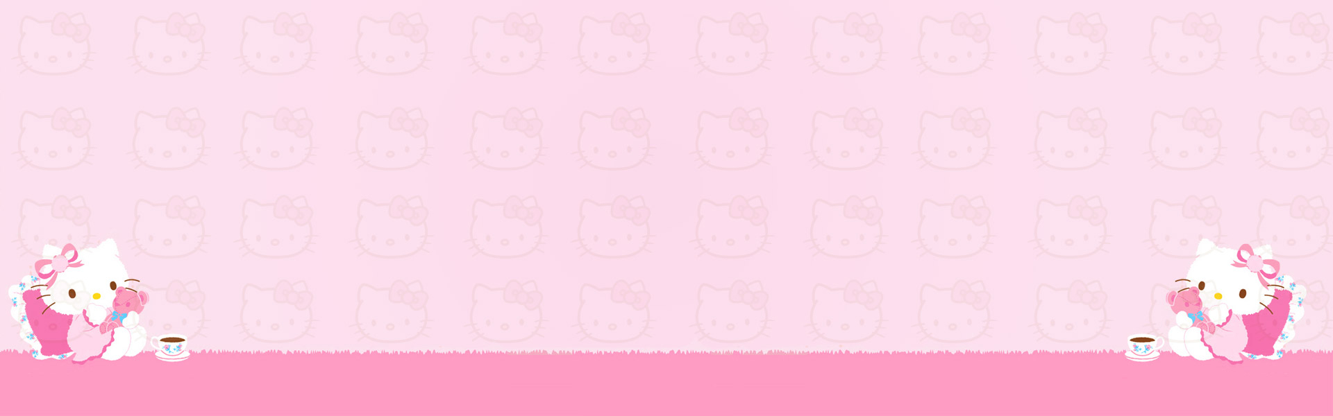Hello Kitty Poster, Hello, Kitty, Pink Background Image For Pertaining To Hello Kitty Banner Template
