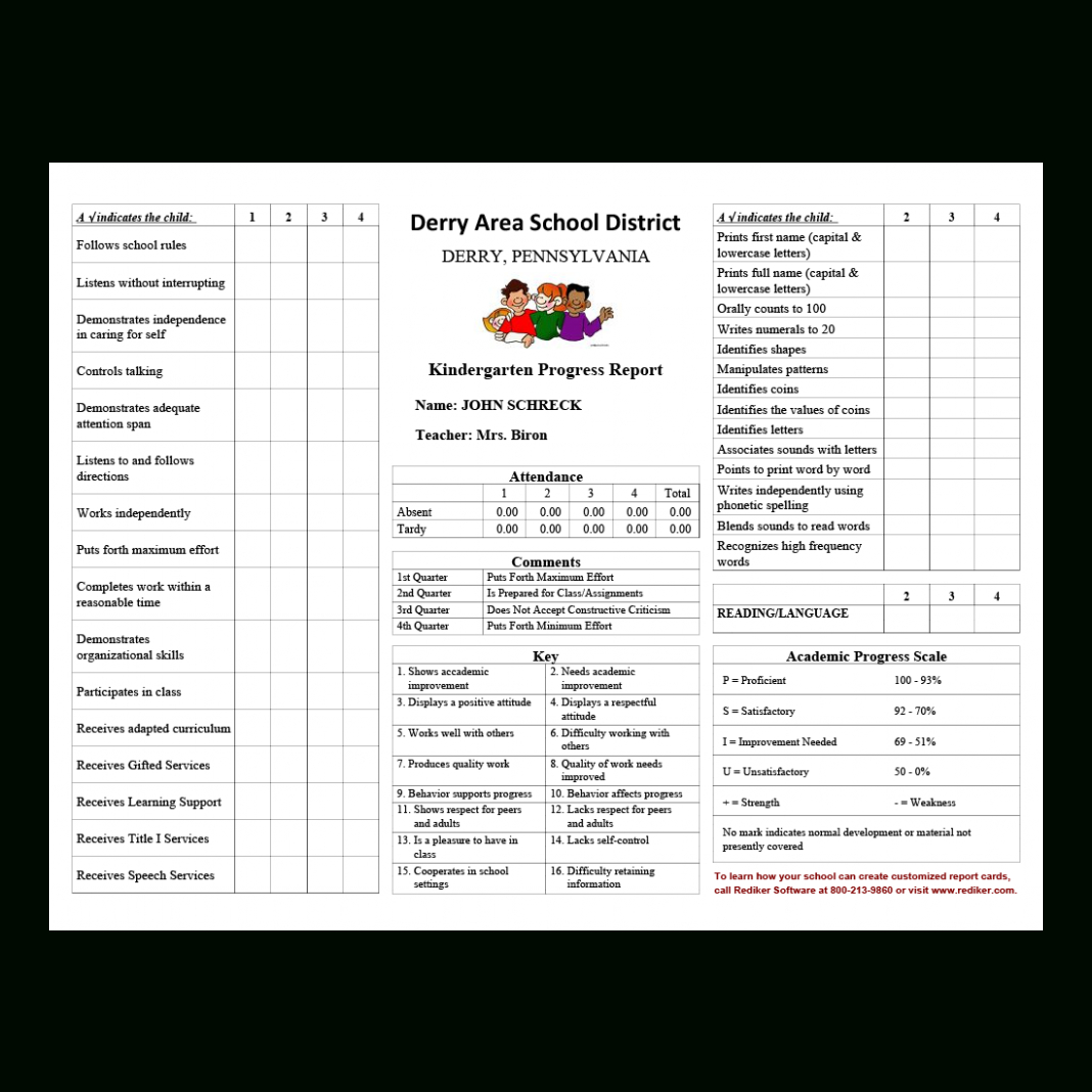 High School Ent Report Card Template Templates More Within High School Student Report Card Template