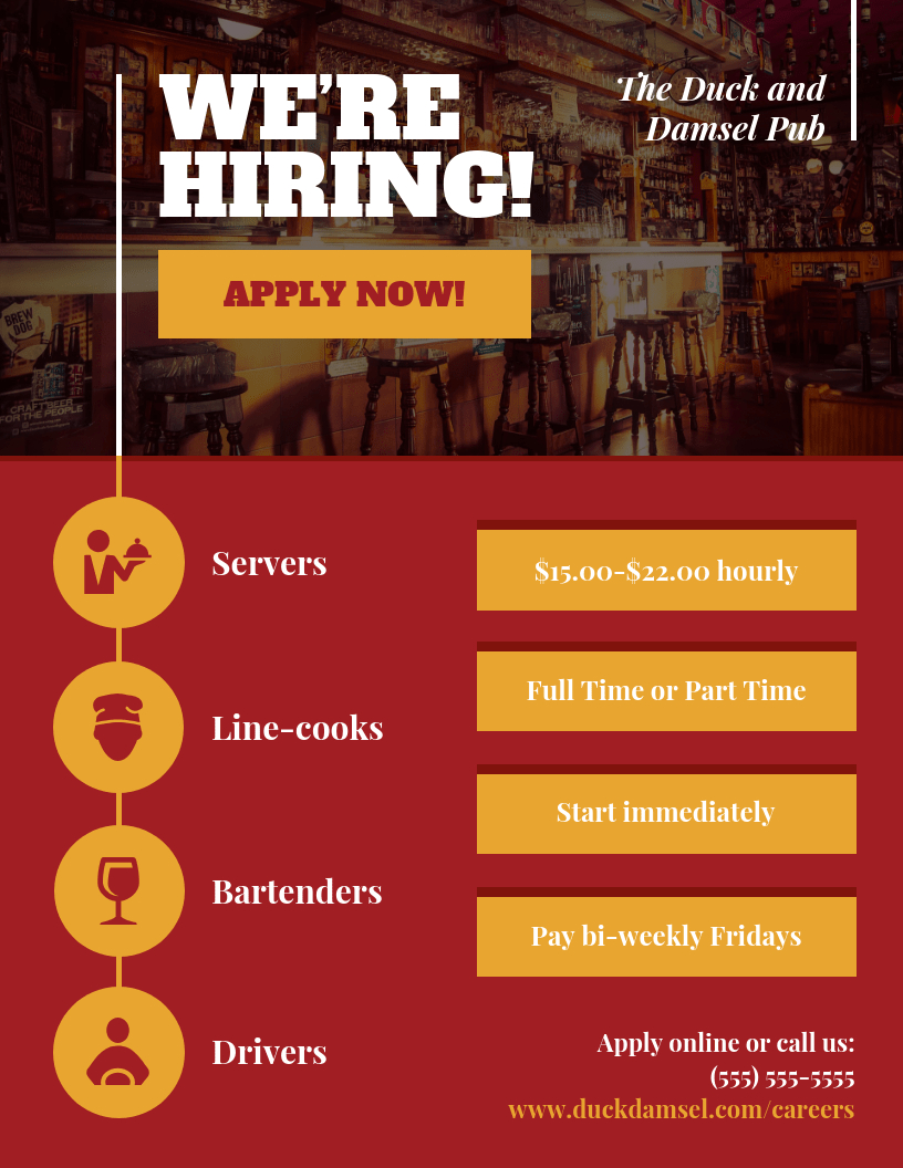 Hiring Business Flyer Template In Now Hiring Flyer Template
