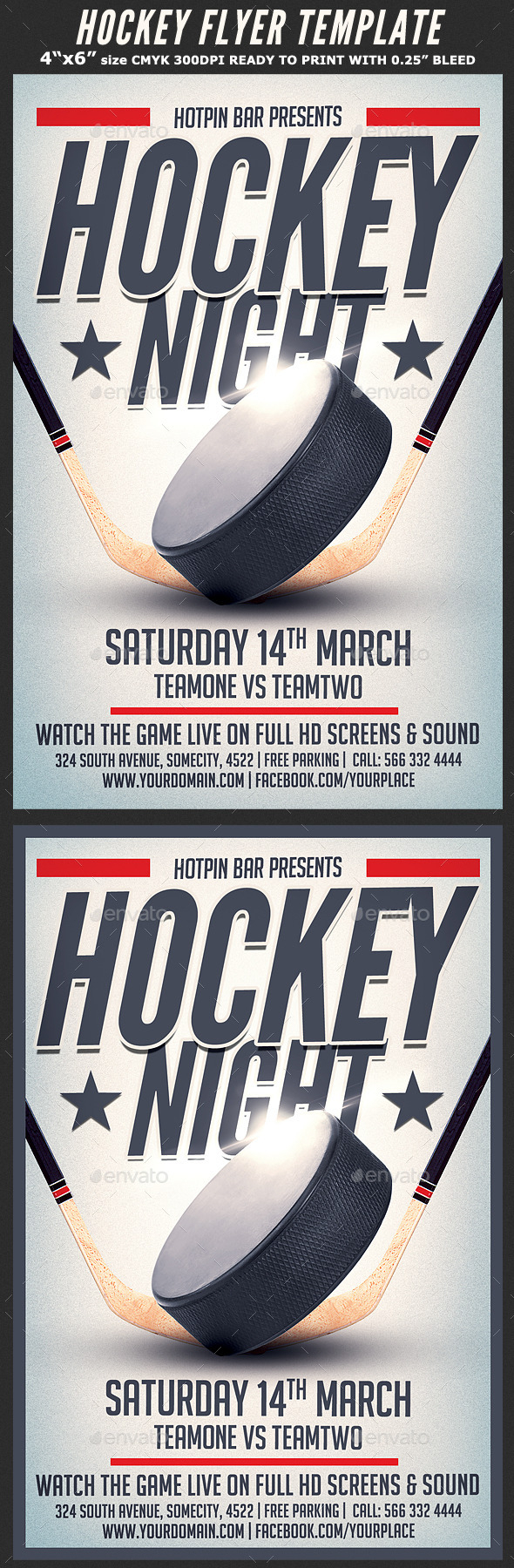 Hockey Flyer Graphics, Designs & Templates From Graphicriver Inside Hockey Flyer Template