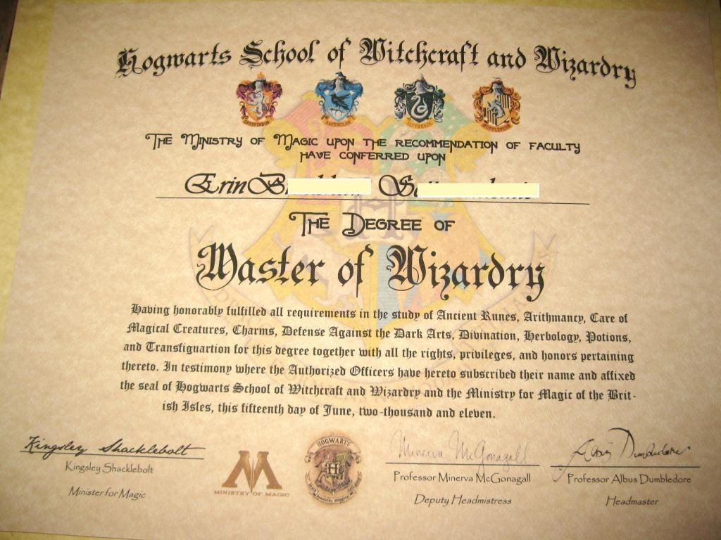 Hogwarts Graduation Diploma Template Harry Potter Fillable In Harry Potter Certificate Template