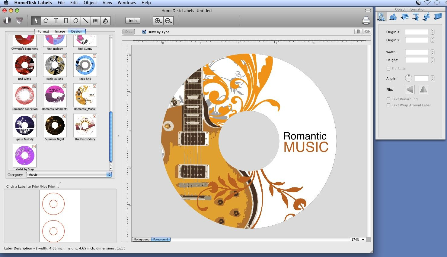Home Disk Labels For Mac 1.8.3 Free Download With Regard To Microsoft Office Cd Label Template