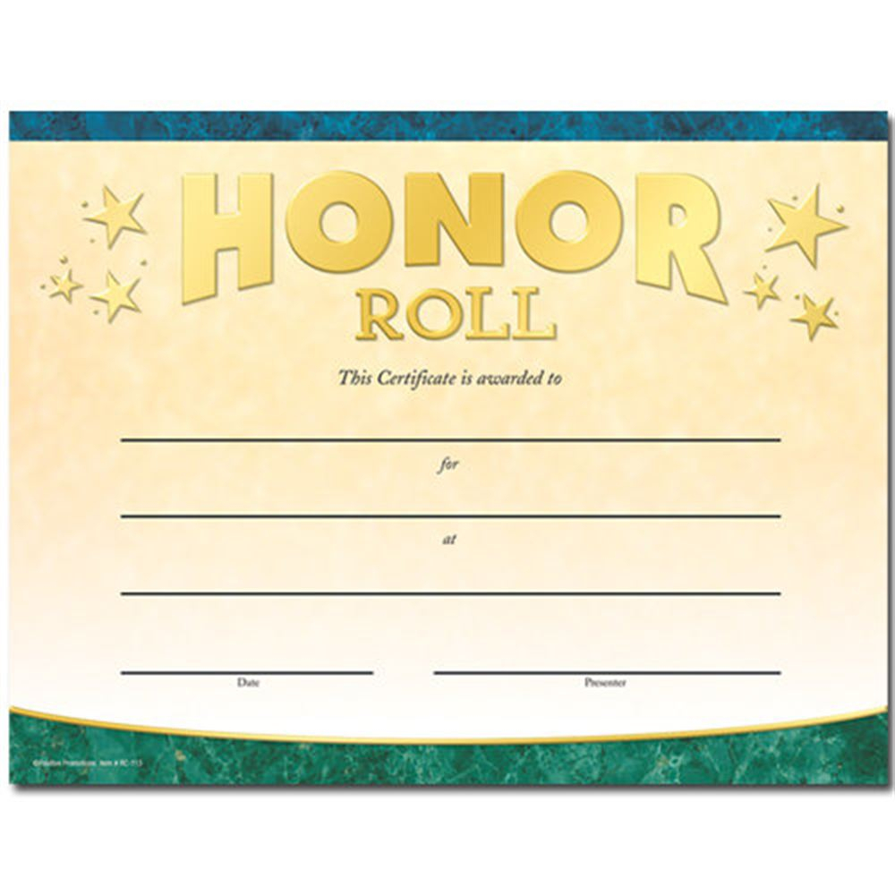 Honor Roll Certificates – Colona.rsd7 Throughout Honor Roll Certificate Template