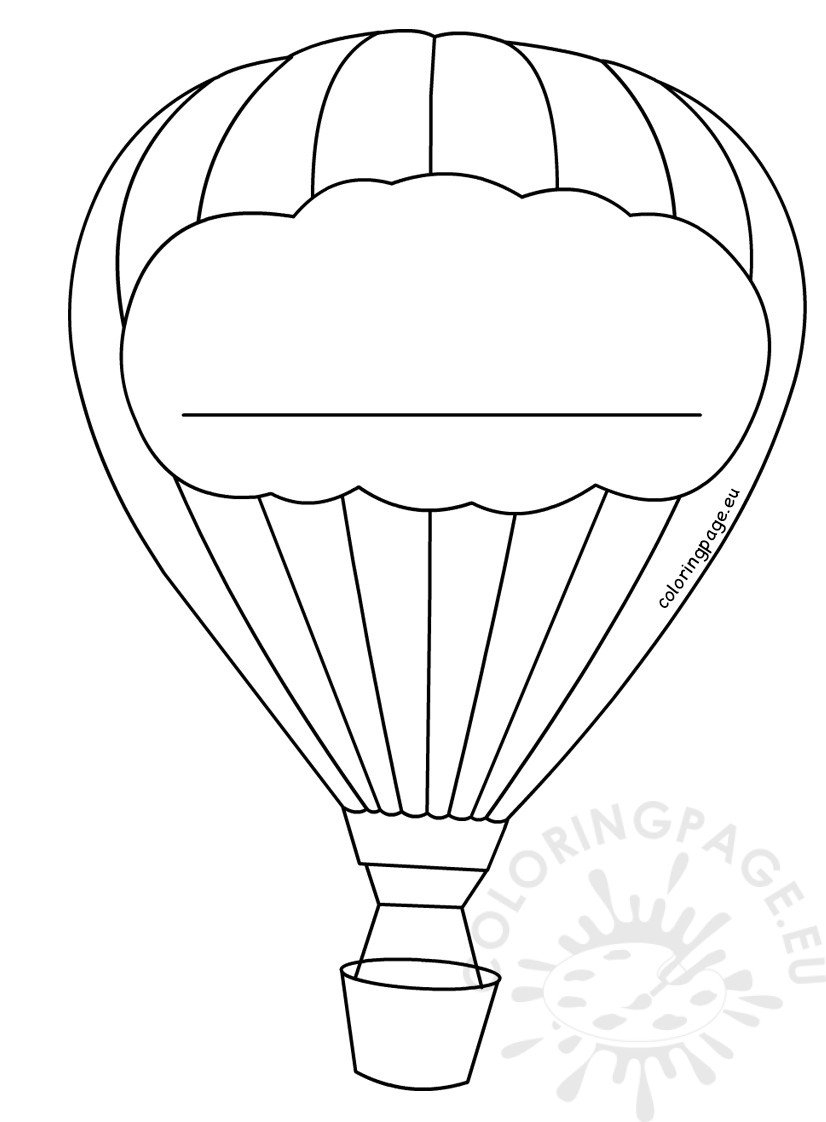 Hot Air Balloon Decoration Template – Coloring Page For Hot Air Balloon Template Printable