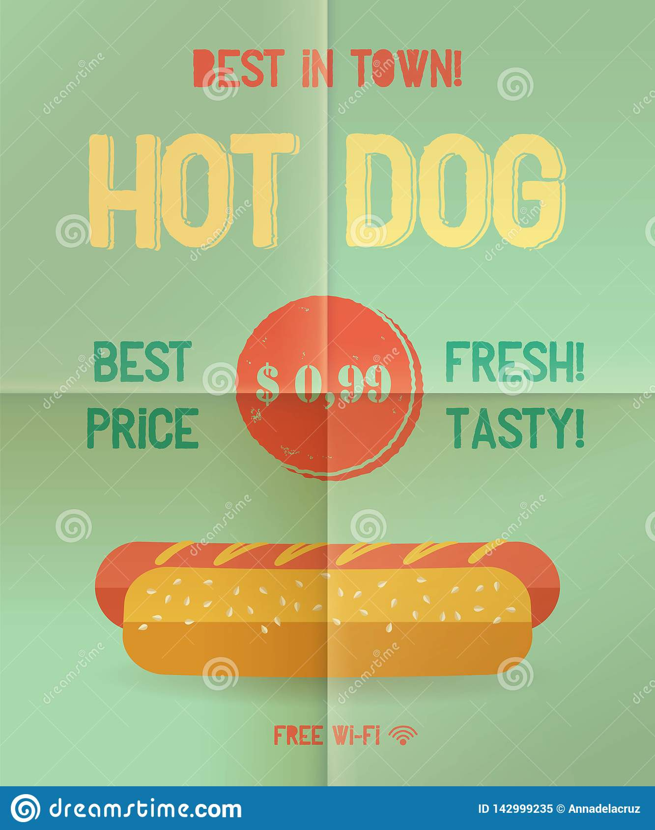 Hot Dog Menu Price. Stock Vector. Illustration Of Menu With Regard To Hot Dog Flyer Template