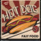 Hot Dog. Retro Poster. Vector Template For Delicious Fast Intended For Hot Dog Flyer Template