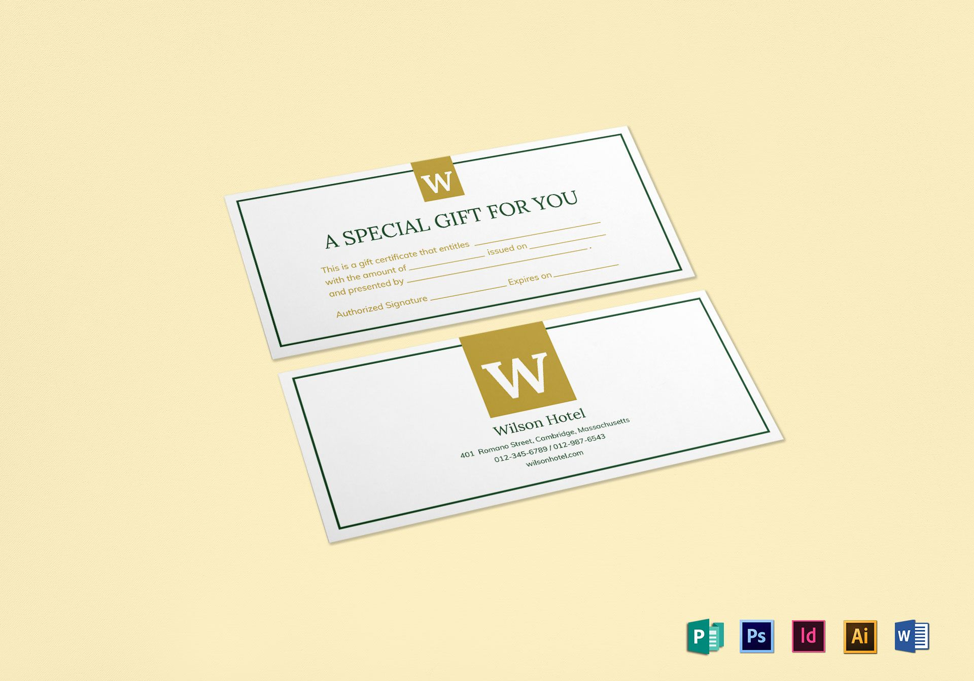 Hotel Gift Certificate Template Pertaining To Gift Certificate Template Indesign