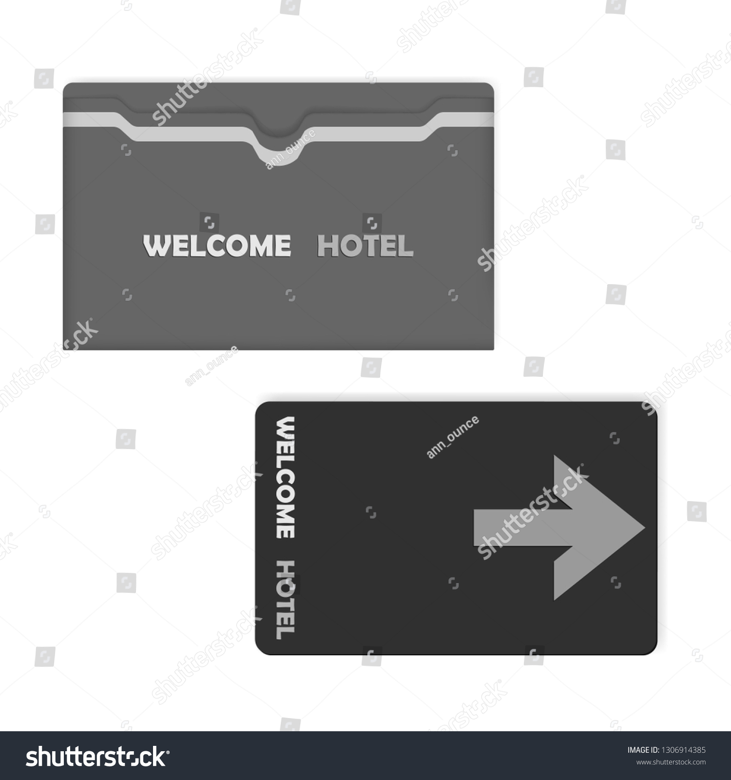 Hotel Key Card Keycard Sleeve Holder Stock Vector (Royalty With Regard To Hotel Key Card Template