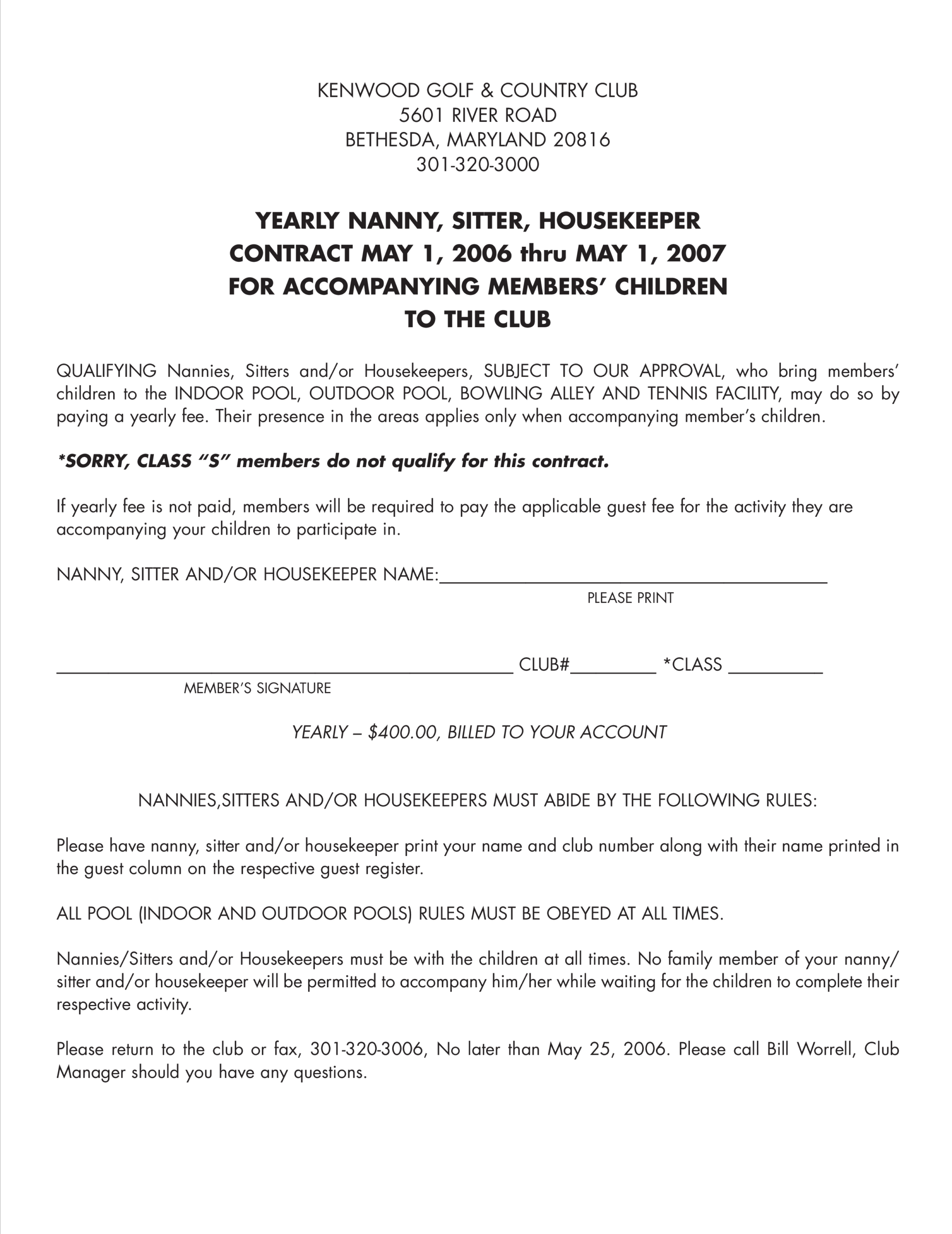 Housekeeper Contract Template – Colona.rsd7 In Nanny Contract Template Word