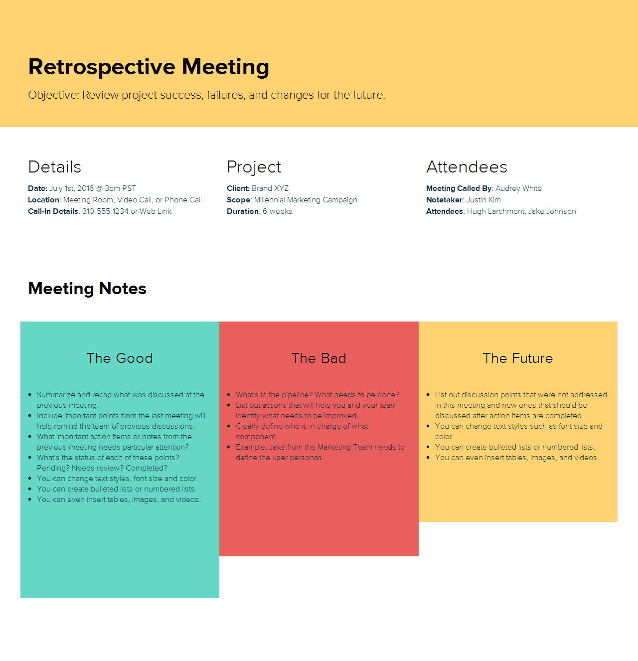 How To Create A Meeting Agenda: A Stepstep Guide | Xtensio Throughout How To Create A Meeting Agenda Template