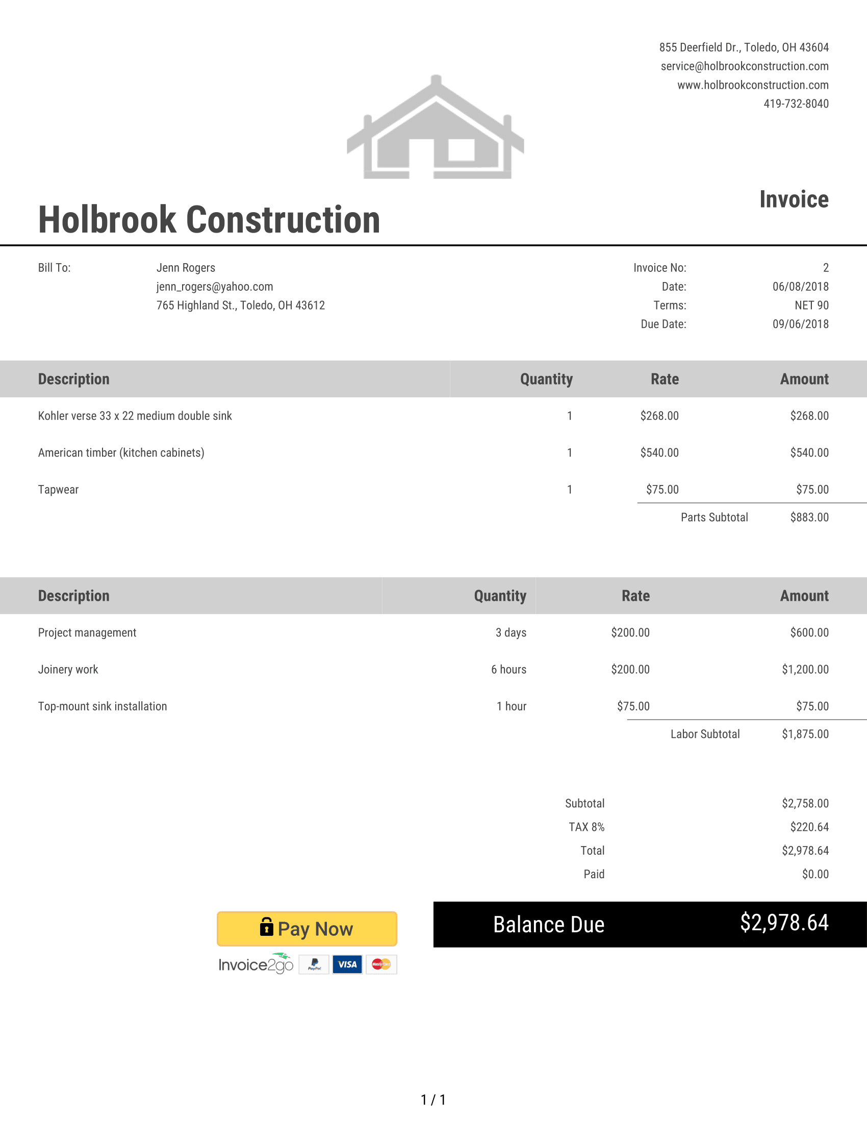 How To Create A Professional Invoice (Sample Invoice Throughout Invoice For Work Done Template