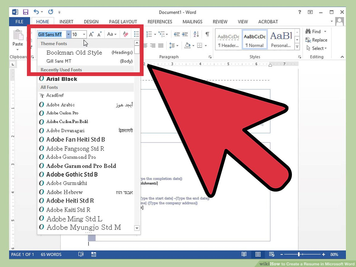 How To Create A Resume In Microsoft Word (With 3 Sample Resumes) With How To Create A Template In Word 2013