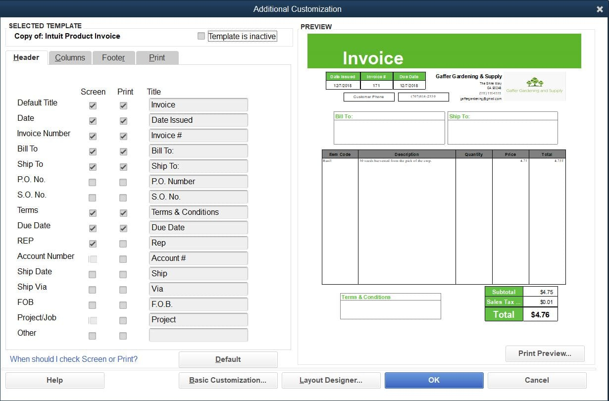 How To Customize Invoice Templates In Quickbooks Pro Inside How To Change Invoice Template In Quickbooks