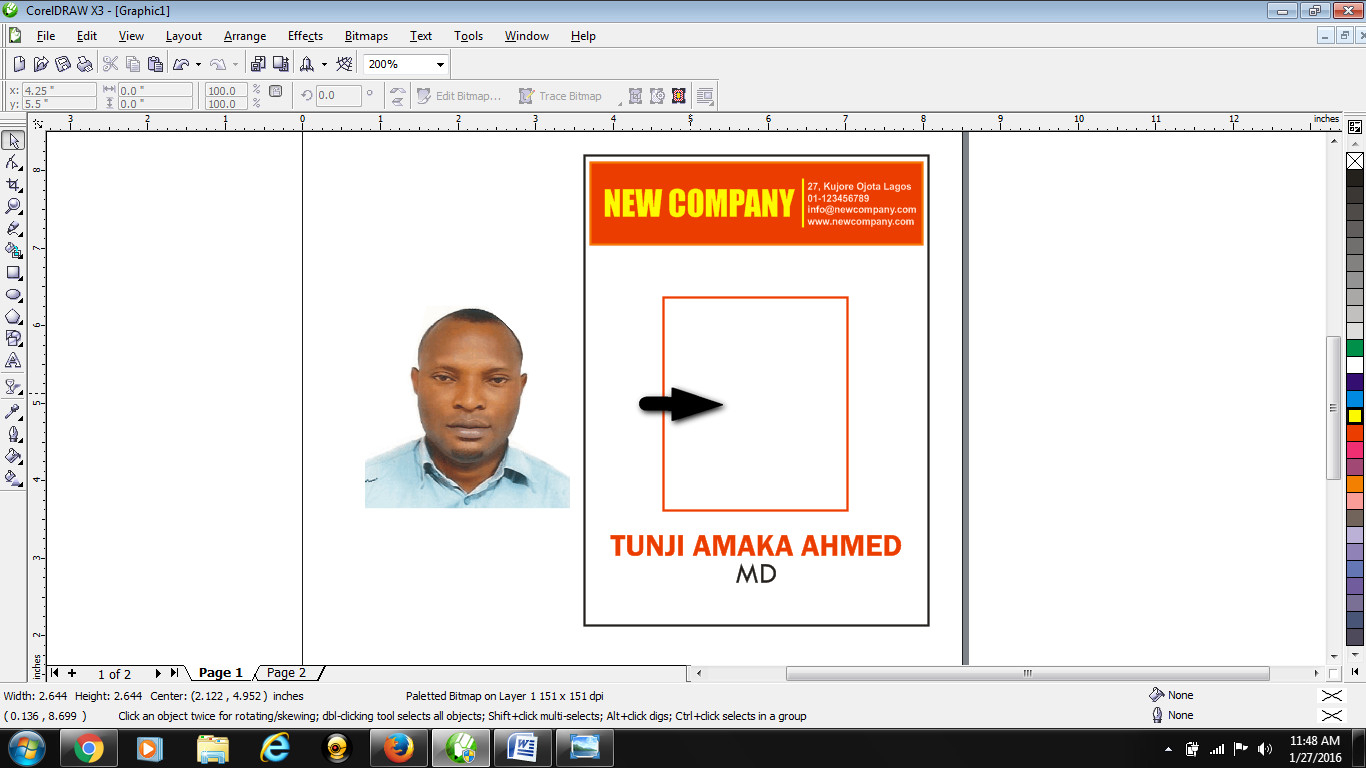 How To Design Id Card In Coreldraw – Free Tutorials For Pertaining To Id Card Template For Microsoft Word