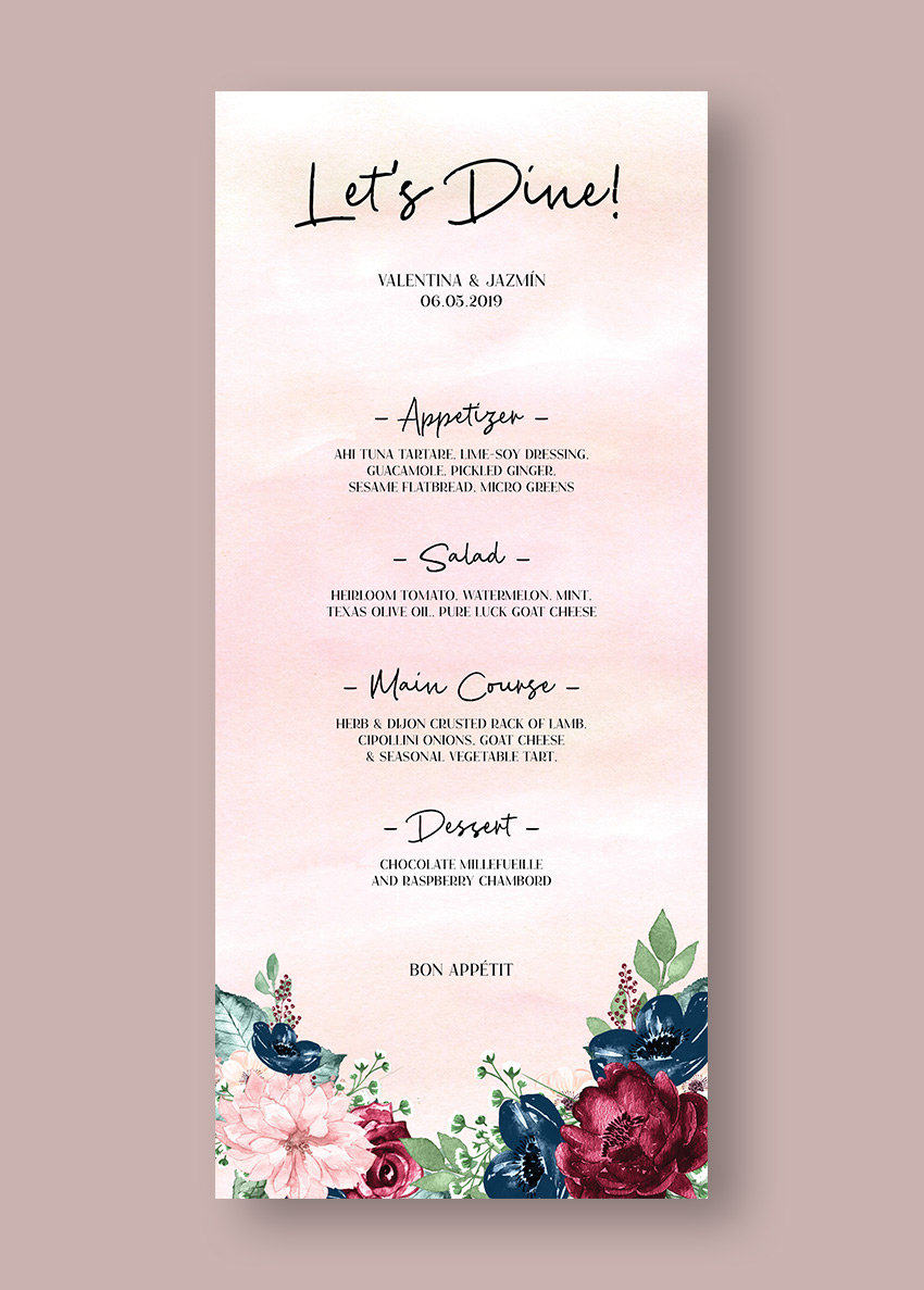 How To Make A Wedding Menu Template In Indesign In Menu Template Indesign Free
