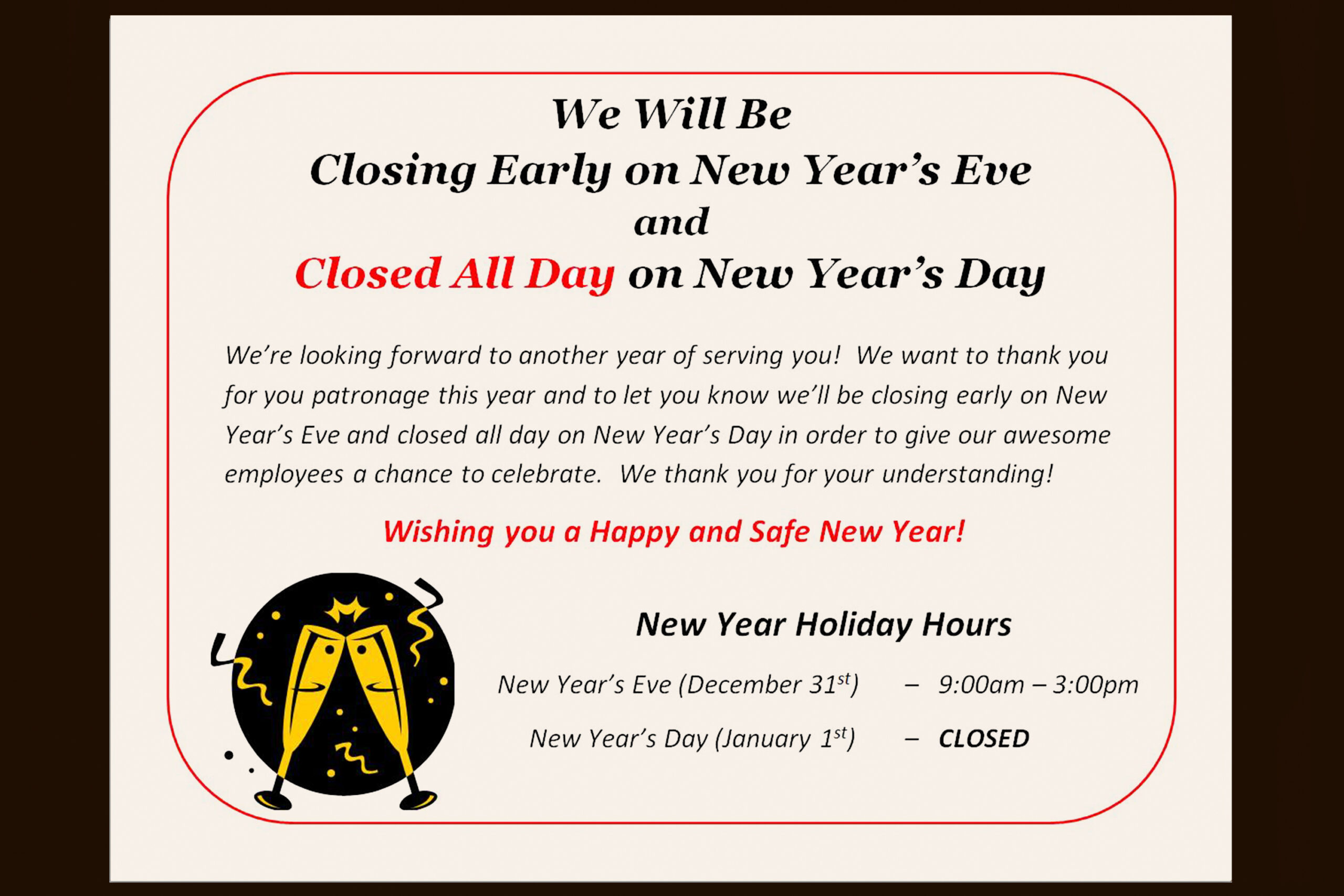 How To Post A Sign For The Observance Of A Holiday | Ehow With Regard To Office Closed Sign Template