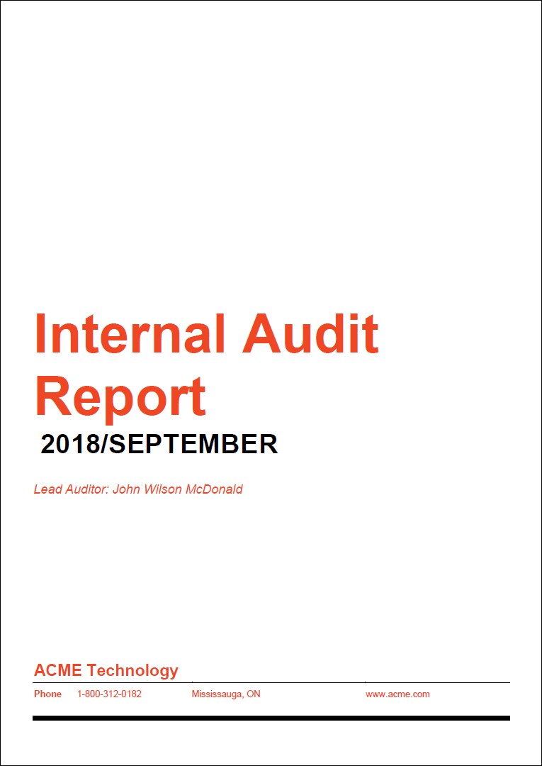 How To Prepare A High Impact Internal Audit Report Intended For Iso 9001 Internal Audit Report Template