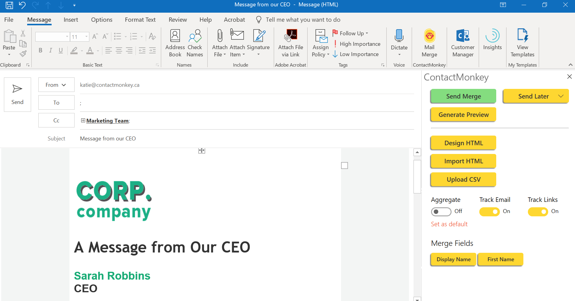 How To Send An Email Newsletter In Microsoft Outlook Within How To Create A Template In Outlook