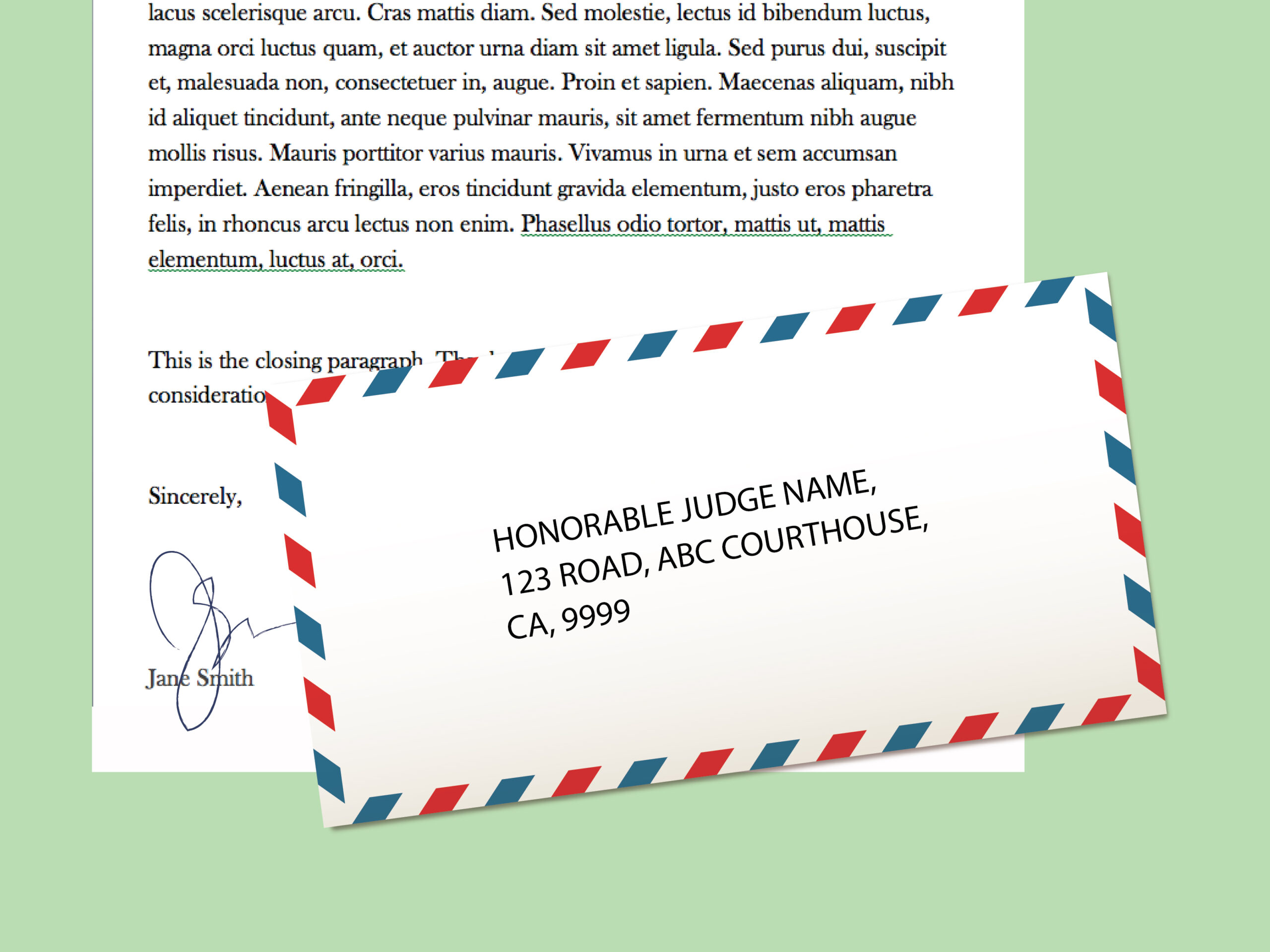 How To Write A Letter To A Superior Court Judge: 15 Steps In Letter To A Judge Template