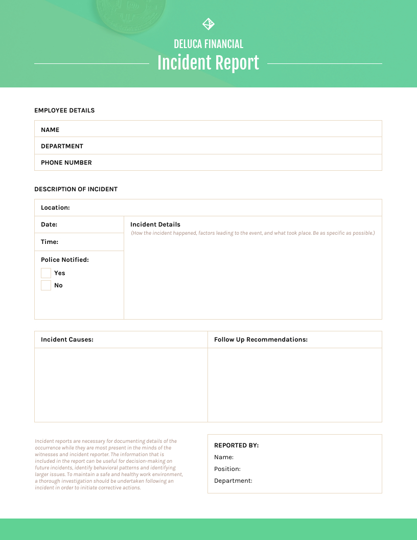 How To Write An Effective Incident Report [Examples + Regarding It Issue Report Template