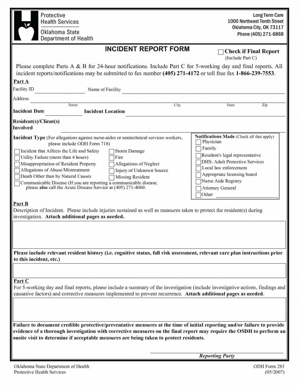 Hse Accident Investigation Report Template Auto Free Form Pertaining To Motor Vehicle Accident Report Form Template