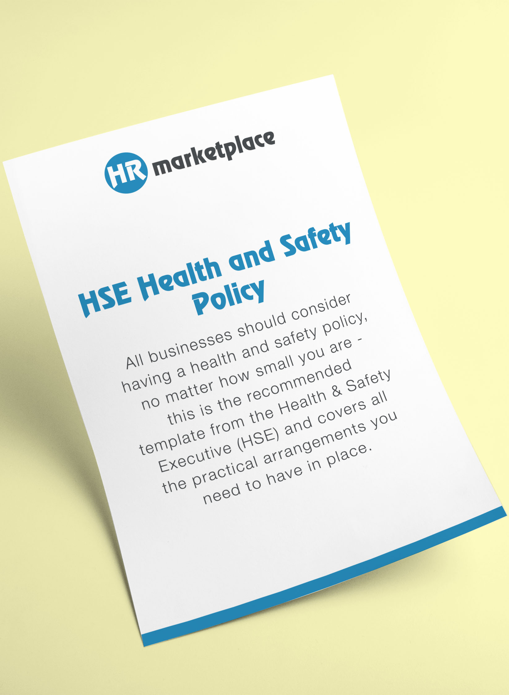 Hse Health And Safety Policy | Hr Marketplace – A One Stop In Health And Safety Policy Template For Small Business