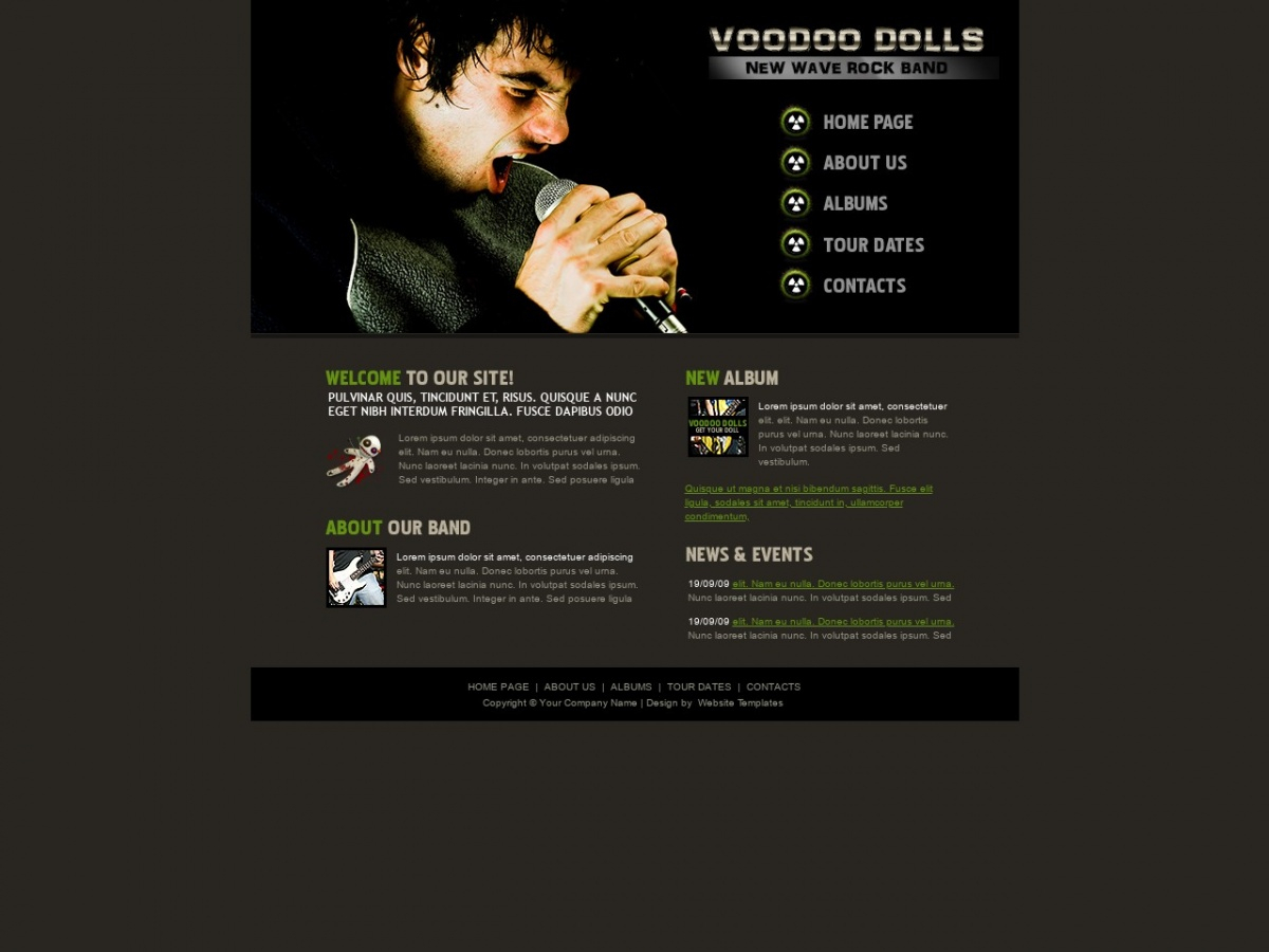 Html/css Templates For Free: Voodoo Dolls – Free Html With Regard To Html Flyer Templates