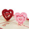 I Love You" Red Heart Design Handmade Creative Kirigami In I Love You Pop Up Card Template