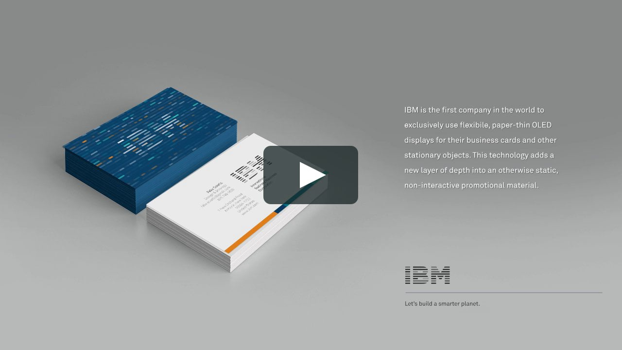 Ibm Oled Business Cards For Ibm Business Card Template