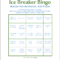 Ice Breaker Bingo: Back To School Version – Flanders Family With Ice Breaker Bingo Card Template