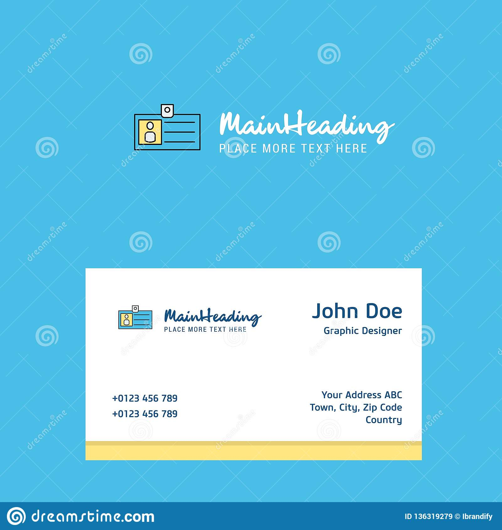 Id Card Logo Design With Business Card Template. Elegant Intended For Media Id Card Templates