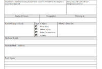 Incident Report Form - for Health And Safety Incident Report Form Template