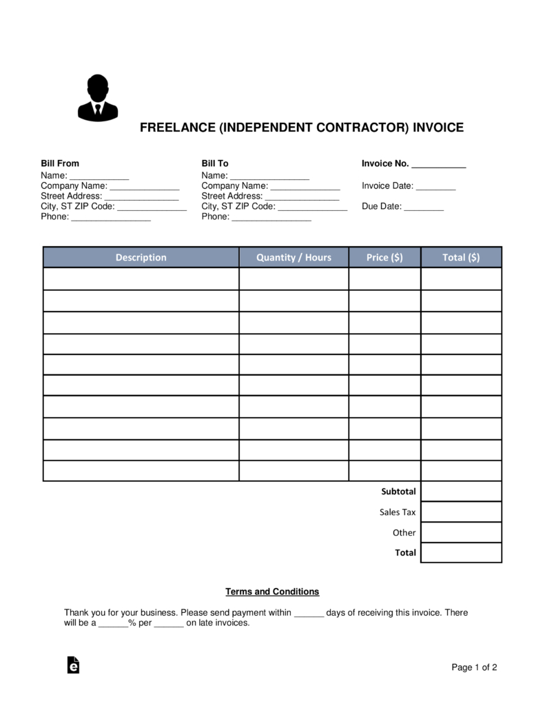 Individual Invoice Template – Colona.rsd7 Intended For Individual Invoice Template