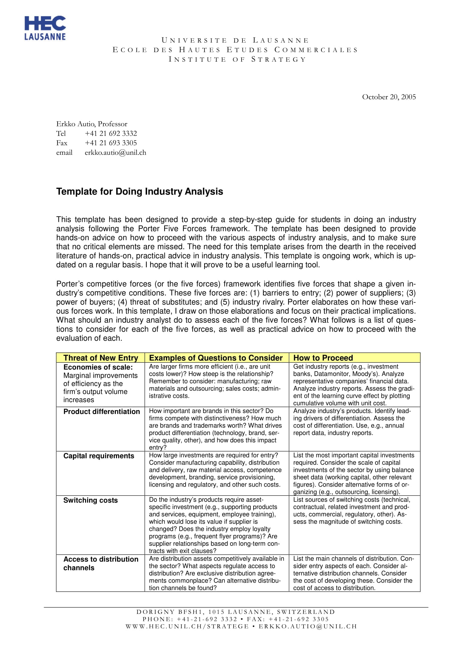 Industry Analysis Example Pdf Restaurant For A Marketing Within Industry Analysis Report Template