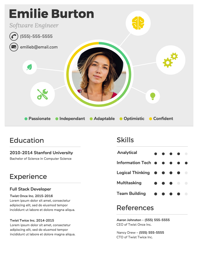 Infographic Resume Template – Venngage Pertaining To Infographic Cv Template Free