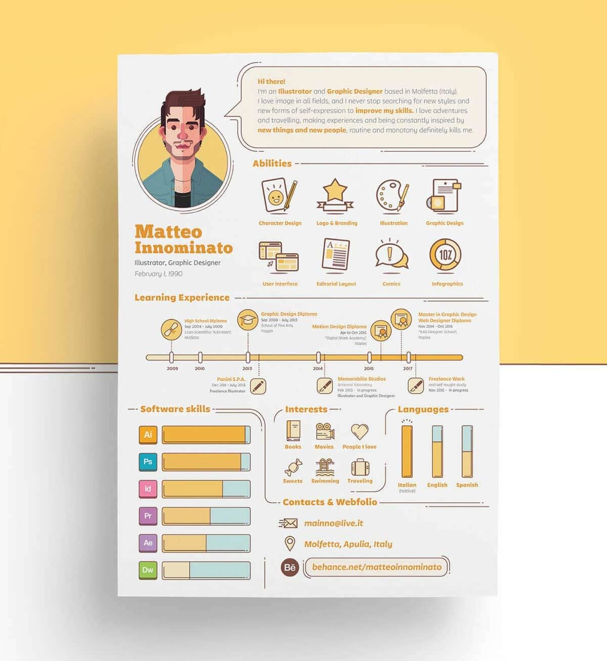 Infographic Resume Templates [13 Examples To Download & Use Now] Inside Infographic Cv Template Free