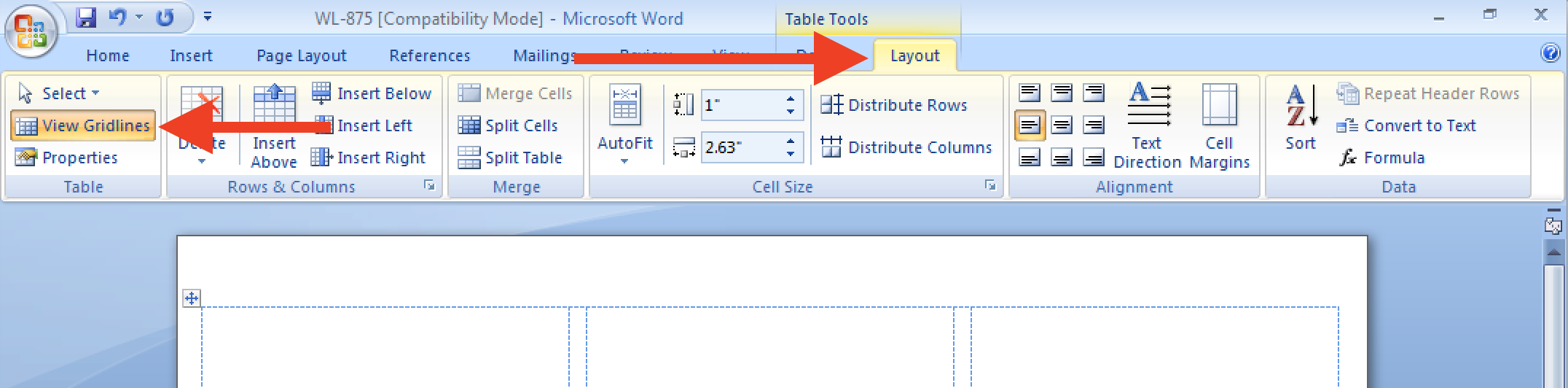 Insert And Resize Images/text Into Label Cells In A Word With Regard To How To Insert Template In Word
