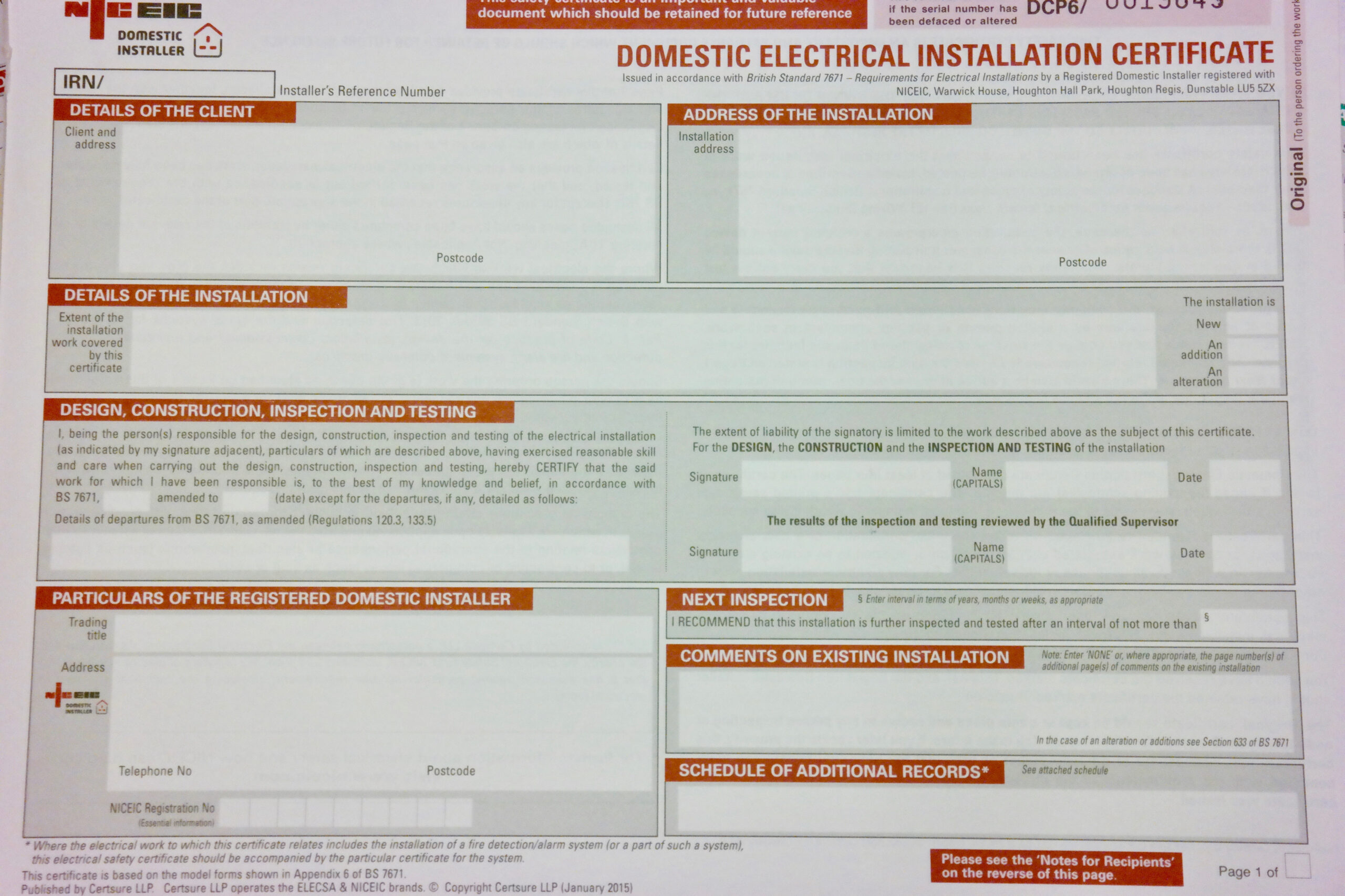 Inspections, Certification & Testing – Auber Electrical Pertaining To Minor Electrical Installation Works Certificate Template