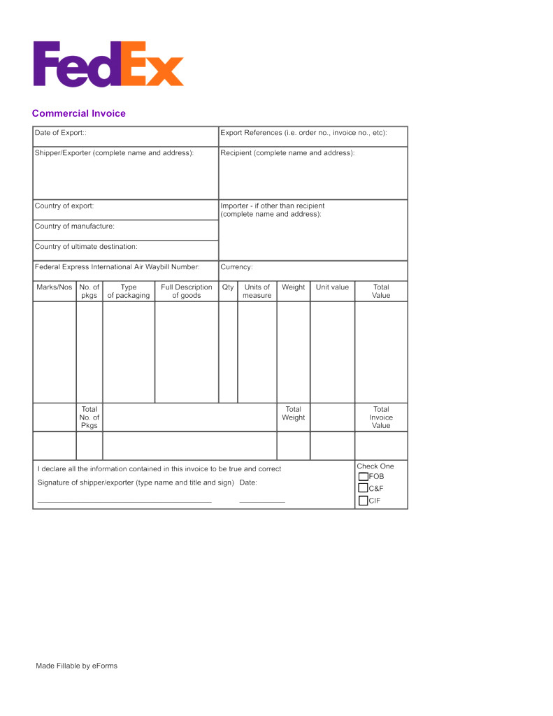 International Ce Document Free Commercial Excel Template Ups With Regard To International Shipping Invoice Template