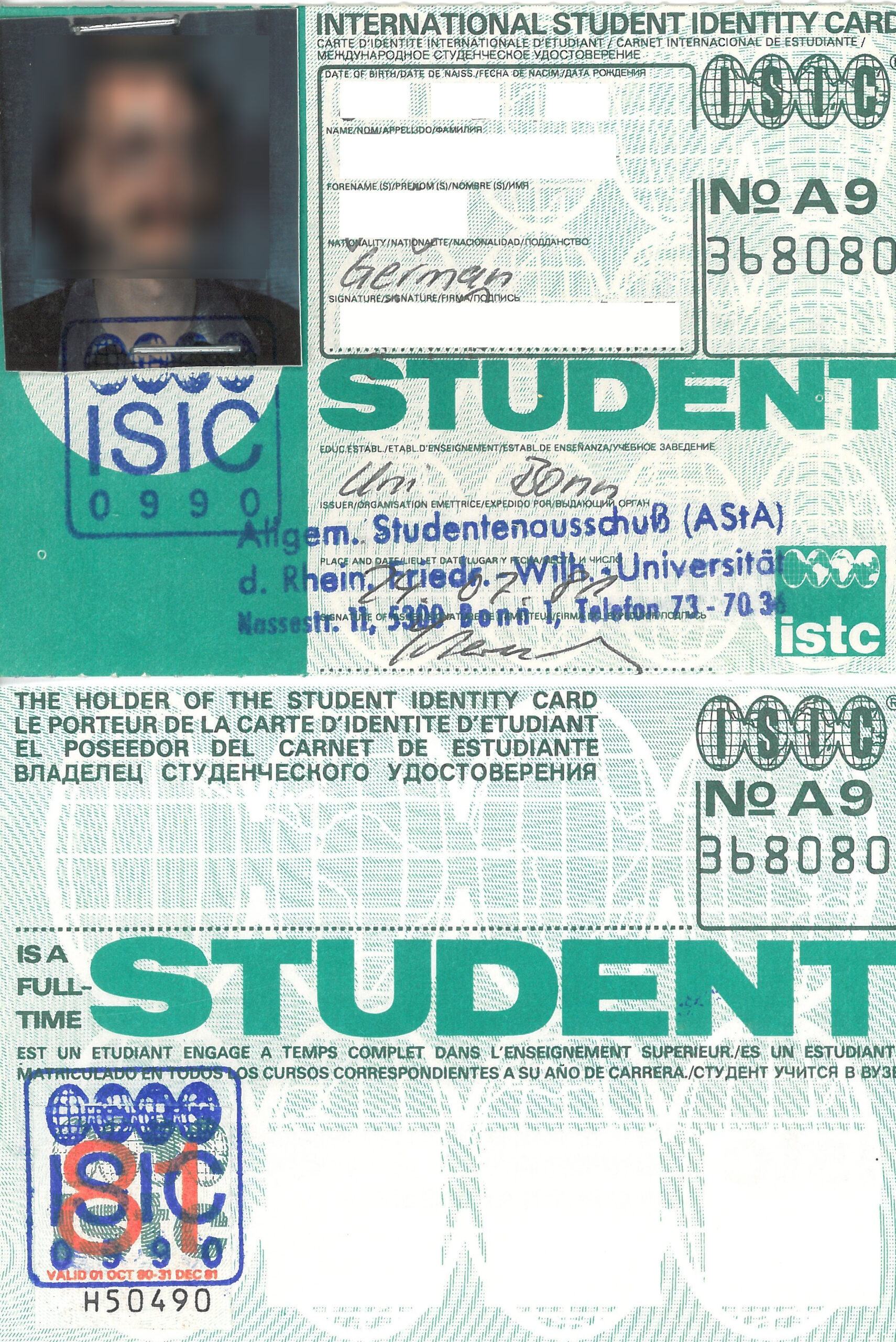 International Student Identity Card – Wikiwand With Isic Card Template