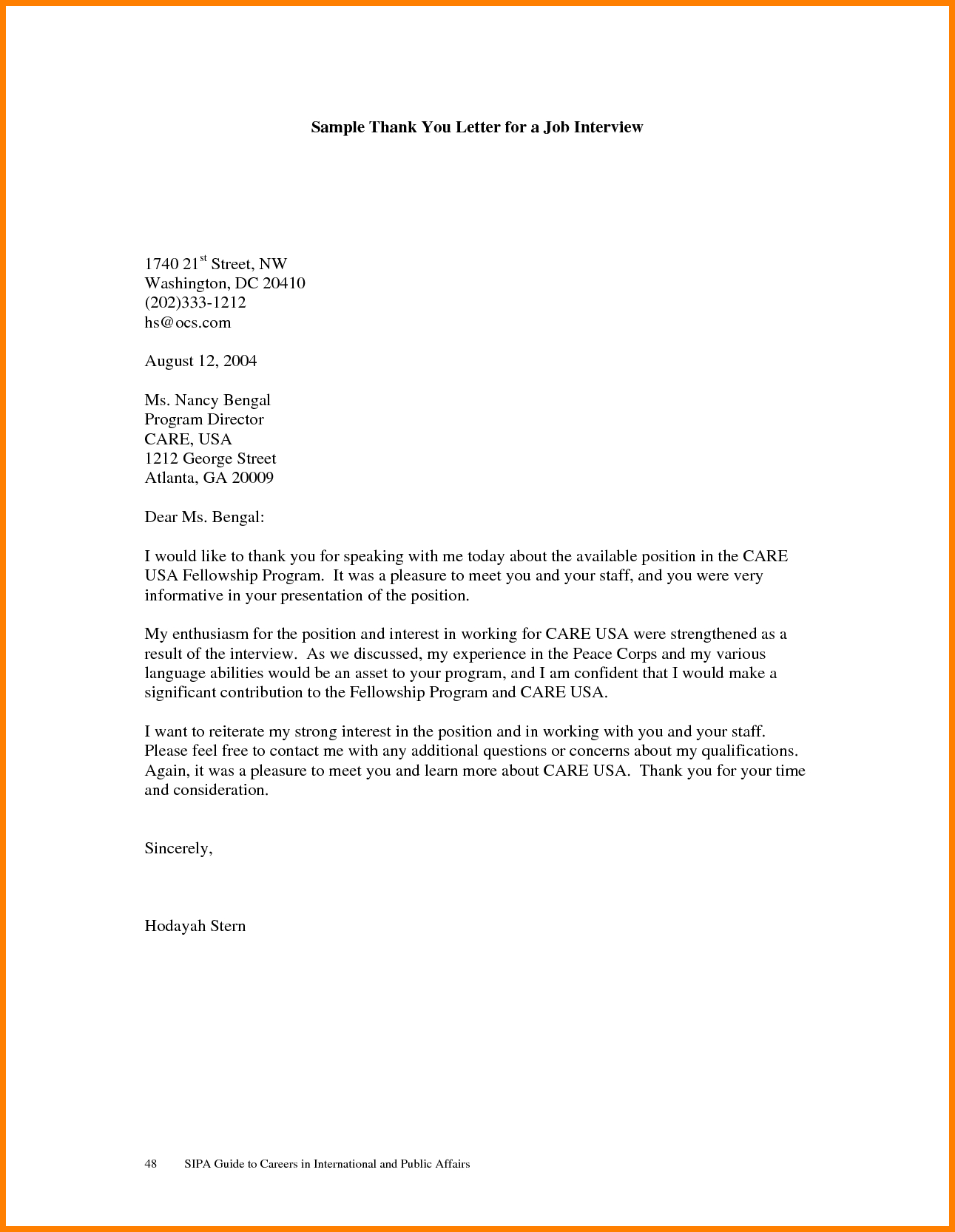 Interview Thank You Note Template - Colona.rsd7 Pertaining To Interview Thank You Note Template