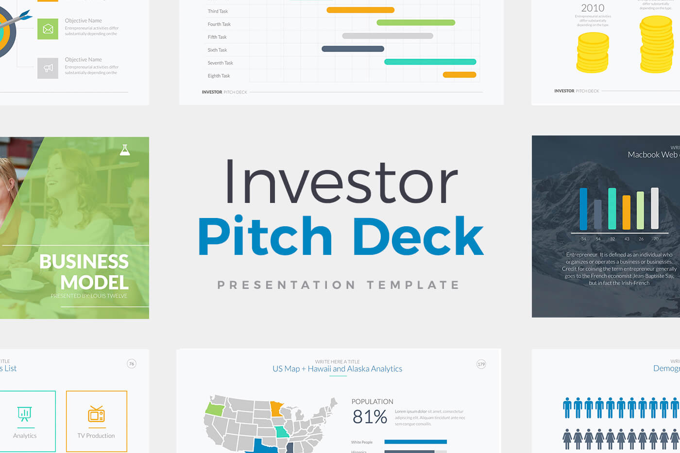 Investor Pitch Deck – Presentation Powerpoint Template Pptx Inside Investor Presentation Template